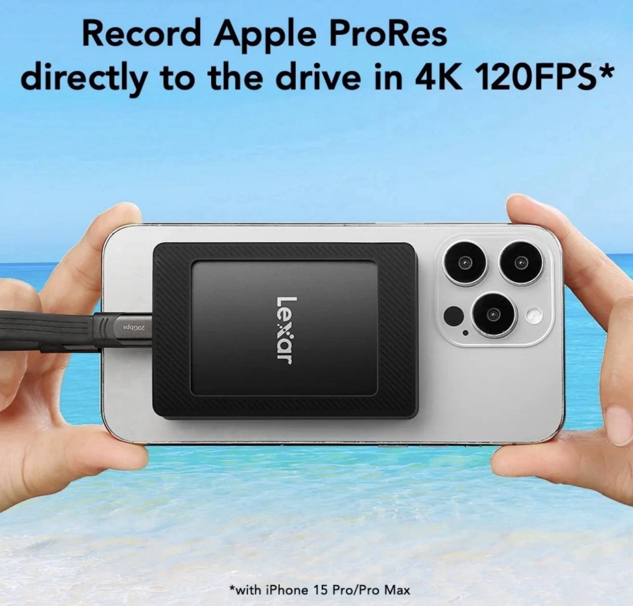 Lexar 1TB Extreme Portable SSD 2000MB/s USB-C USB 3.2 IP65 SL500 With Mag Set