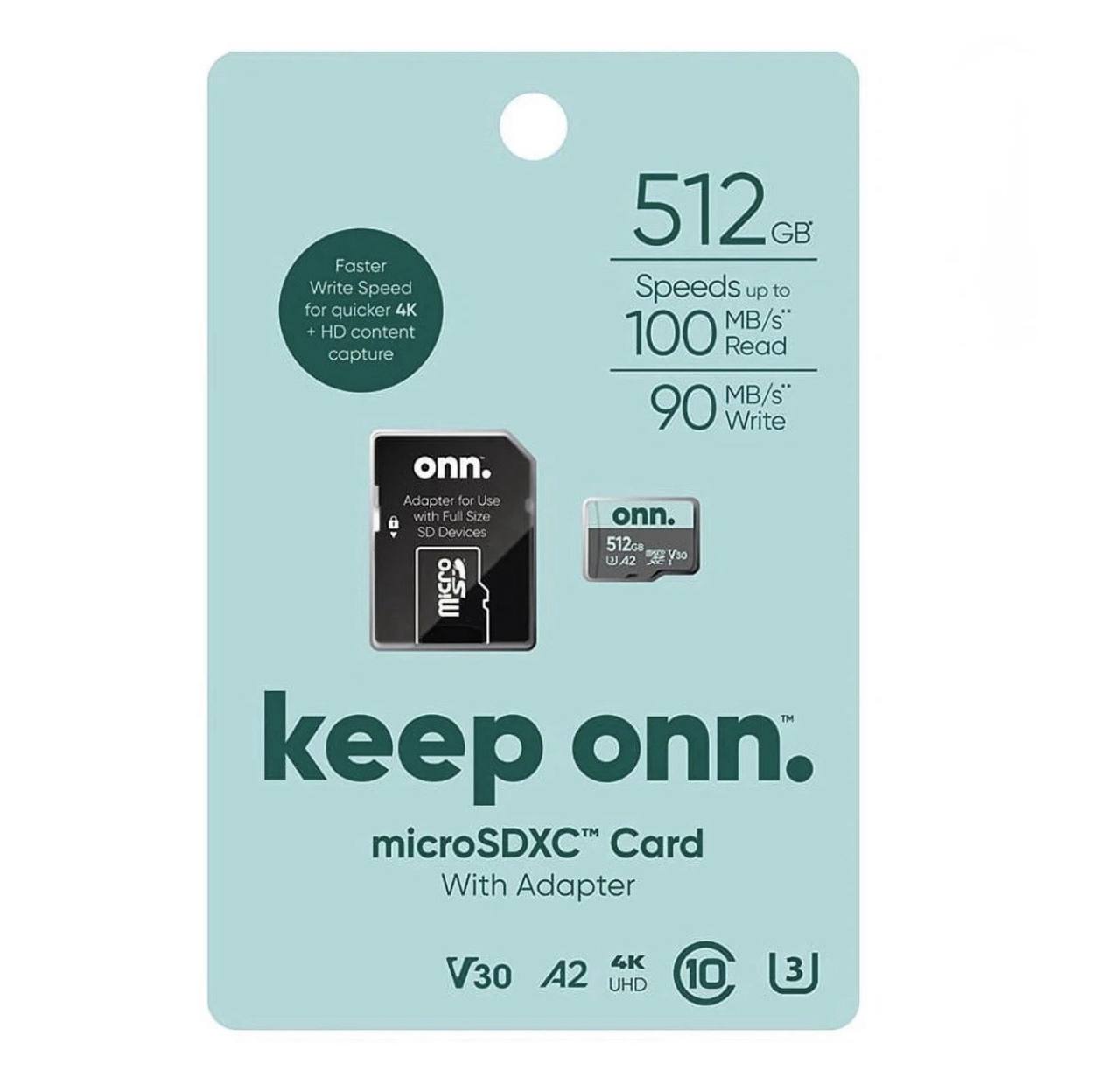 Onn 512GB Micro SD EXPRESS SHIPPING Card GREAT For Nintendo Switch 1 (Sealed)