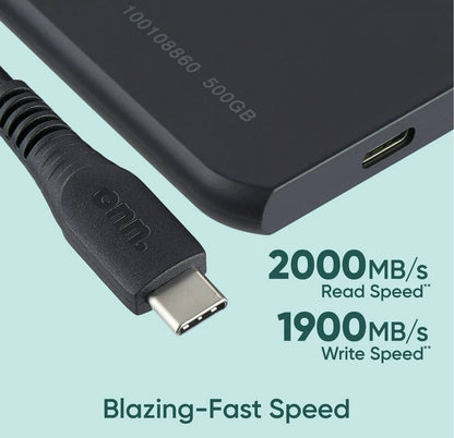 ONN Extreme Portable 512GB USB-C 3.2 Gen 2 External SSD
