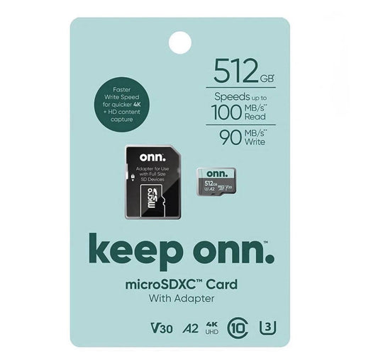 Onn 512GB Micro SD EXPRESS SHIPPING Card GREAT For Nintendo Switch 1 (Sealed)